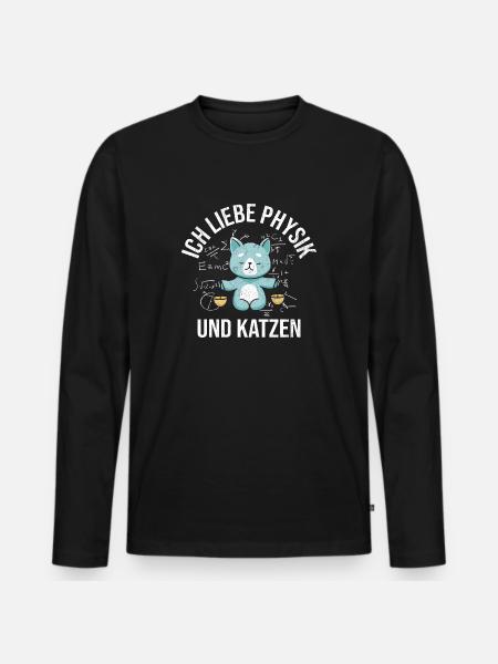 Physik Physiker Nerd - Männer Premium Bio Langarmshirt - Schwarz