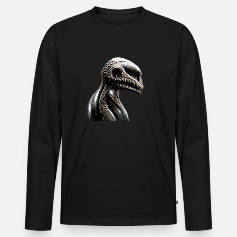 Das Unerwartete - Männer Premium Bio Langarmshirt - Schwarz