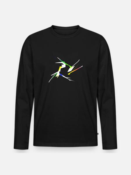 Modern Art - Männer Premium Bio Langarmshirt - Schwarz