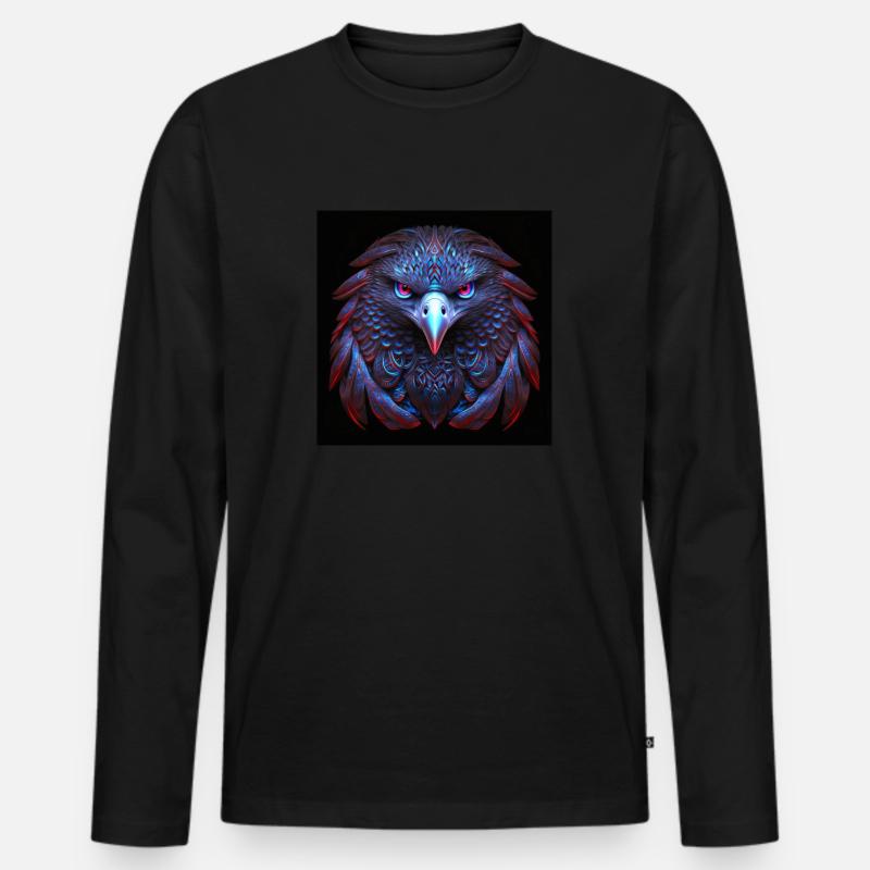 Eagle 1 - Männer Premium Bio Langarmshirt - Schwarz