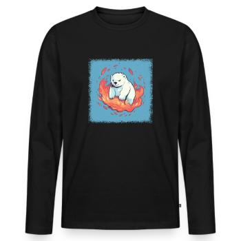cinema movie birthday present idea - Men's Premium Organic Long Sleeve Shirt - black - Front - Nico (187cm)