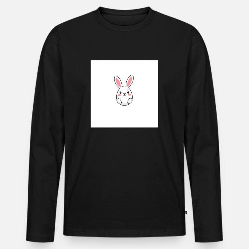Osterfreude - Männer Premium Bio Langarmshirt - Schwarz