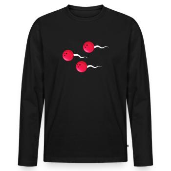 bowling bowlingkugel strike bowling-dna xxx - Männer Premium Bio Langarmshirt - Schwarz - Vorne - Nico (187cm)