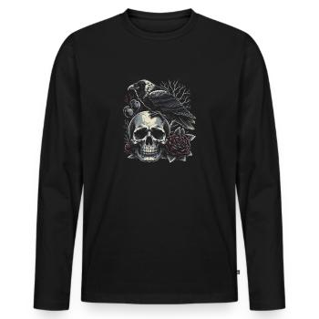 Eternal Rest - Men's Premium Organic Long Sleeve Shirt - black - Front - Nico (187cm)
