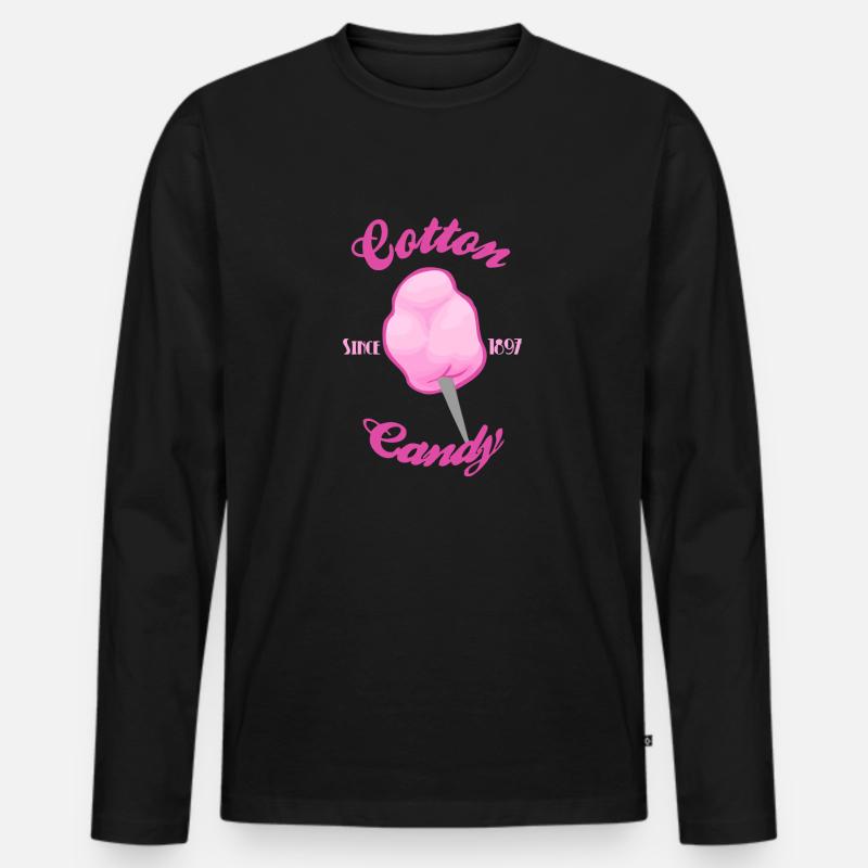 Zuckerwatte 2 - Männer Premium Bio Langarmshirt - Schwarz