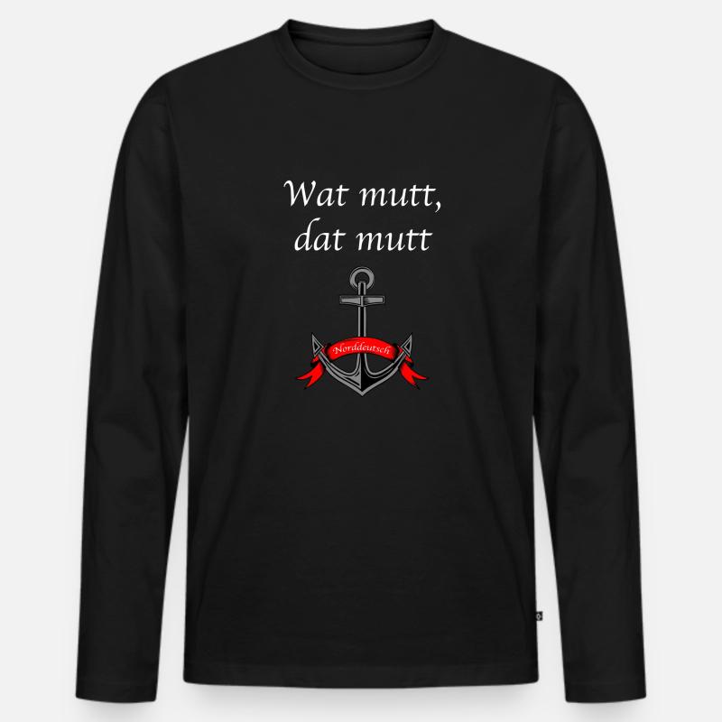Wat mutt dat mutt - T-shirt manches longues Premium bio Homme - noir