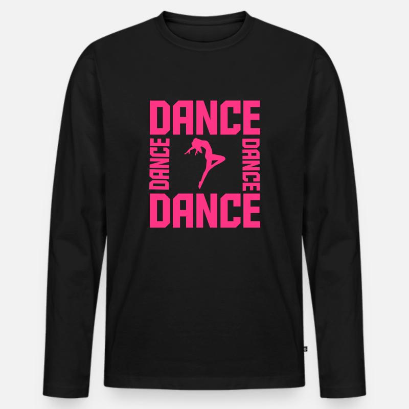 Dance - Männer Premium Bio Langarmshirt - Schwarz