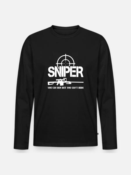 Sniper t-shirt - Men's Premium Organic Long Sleeve Shirt - black