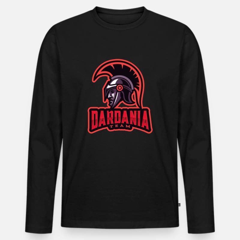 Dardania Team - Männer Premium Bio Langarmshirt - Schwarz