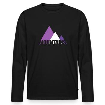 randonnée aventure randonnée montagne randonnée montagne - T-shirt manches longues Premium bio Homme - noir - Devant - Nico (187cm)