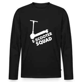 E-Scooter Roller Scooter - T-shirt manches longues Premium bio Homme - noir - Devant - Nico (187cm)
