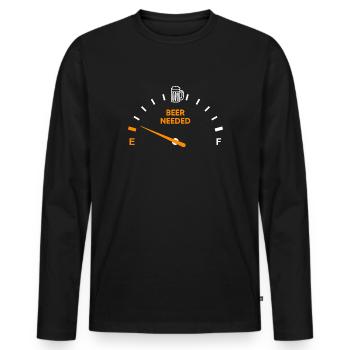 beer toast beer garden beer drinker beer tank - Men's Premium Organic Long Sleeve Shirt - black - Front - Nico (187cm)