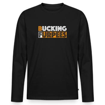 Burpees | Fitness, Protein, Training, Workout - Männer Premium Bio Langarmshirt - Schwarz - Vorne - Nico (187cm)