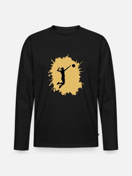 Women's Handball Blobs - Men's Premium Organic Long Sleeve Shirt - black