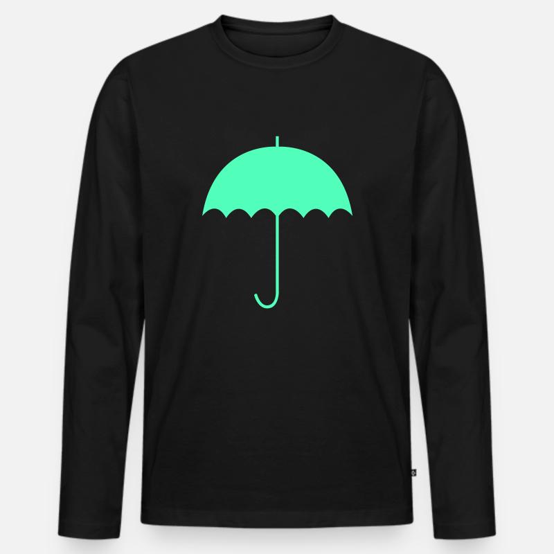 regenschirm - Männer Premium Bio Langarmshirt - Schwarz
