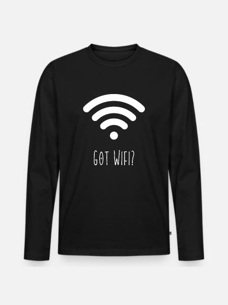 Got WiFi? - Men's Premium Organic Long Sleeve Shirt - black