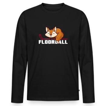 Floorball Floorball Trainer unihoc-Fuchs - Men's Premium Organic Long Sleeve Shirt - black - Front - Nico (187cm)