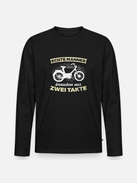 Mofa Geschenk - Männer Premium Bio Langarmshirt - Schwarz