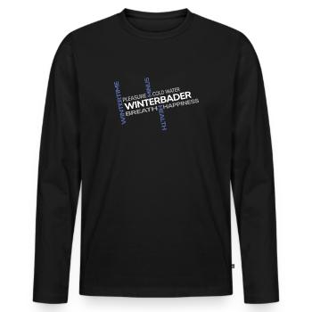 winterbader eisbader polar eisbad arktis kältebad - Männer Premium Bio Langarmshirt - Schwarz - Vorne - Nico (187cm)