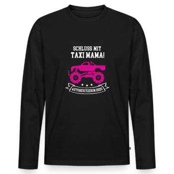 Beste Autofahrerin Autobesitzerin 2023 neues Auto - Männer Premium Bio Langarmshirt - Schwarz - Vorne - Nico (187cm)