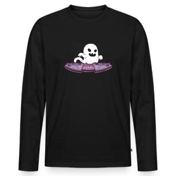 DJ "ghost-music" bass sound disco beat boombox - Men's Premium Organic Long Sleeve Shirt - black - Front - Nico (187cm)