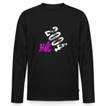 2004 - Men's Premium Organic Long Sleeve Shirt - black - Front - Nico (187cm)
