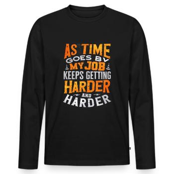 Concrete Finisher Concrete Mixer Construction Pun - Männer Premium Bio Langarmshirt - Schwarz - Vorne - Nico (187cm)