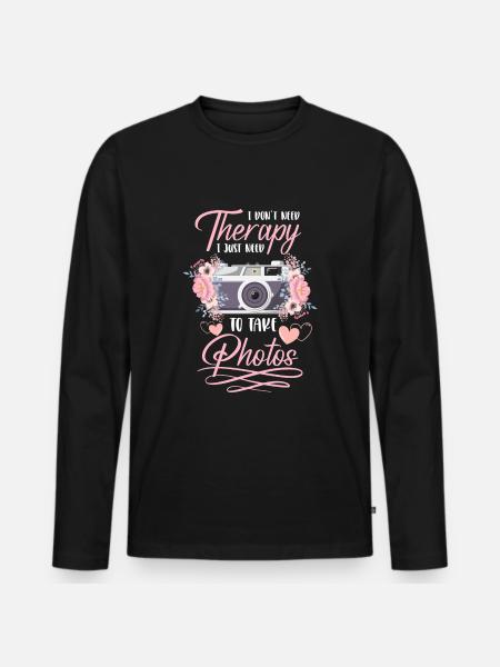 Camera Photographer Fantasy Photoshoot - Men's Premium Organic Long Sleeve Shirt - black
