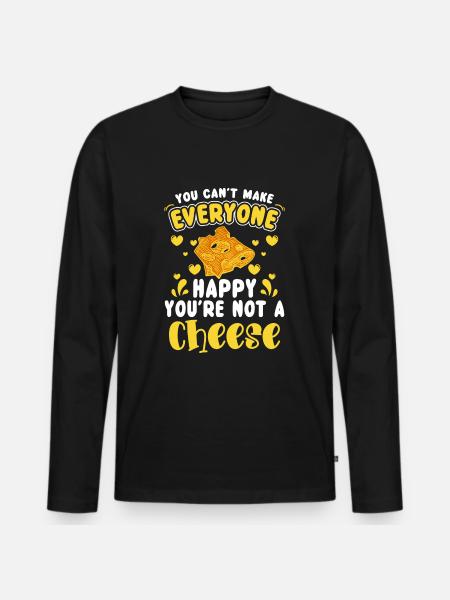 Cheese lover foodie - Men's Premium Organic Long Sleeve Shirt - black