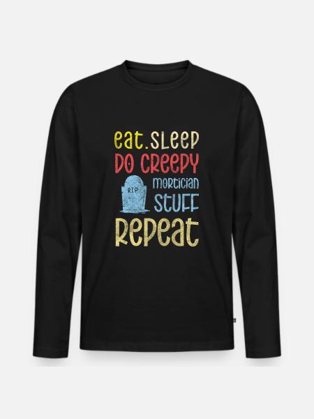 Gravedigger Cemetery Coffin Mourning - Men's Premium Organic Long Sleeve Shirt - black