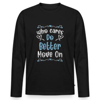 Rebel attitude to life motto - Men's Premium Organic Long Sleeve Shirt - black - Front - Nico (187cm)
