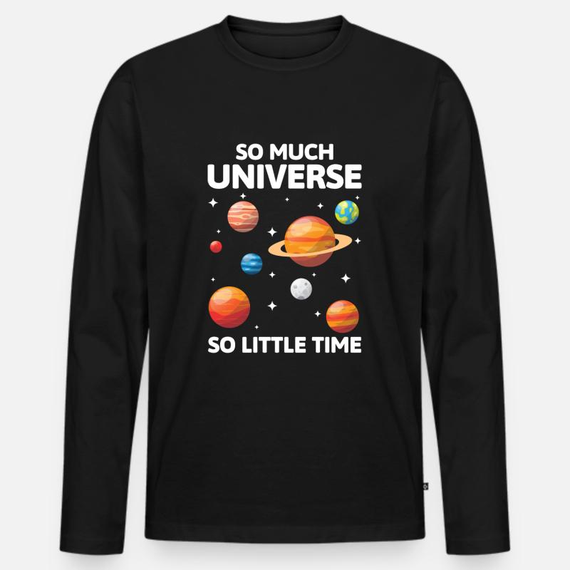 Astronomie Raumfahrt Stern - Männer Premium Bio Langarmshirt - Schwarz