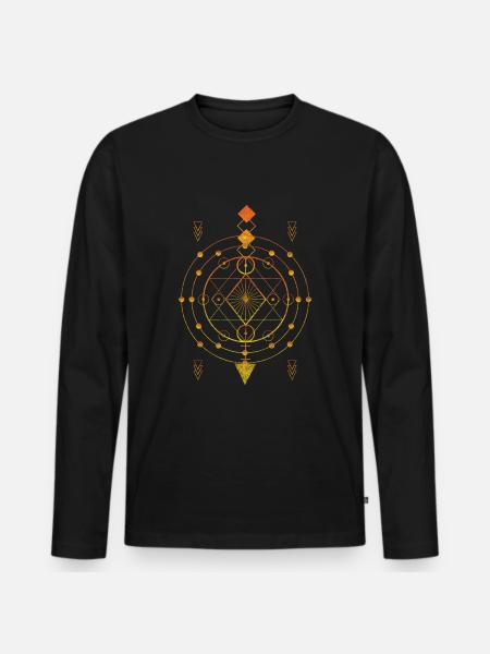 Symbol Mythology Forms Spiritual - Men's Premium Organic Long Sleeve Shirt - black