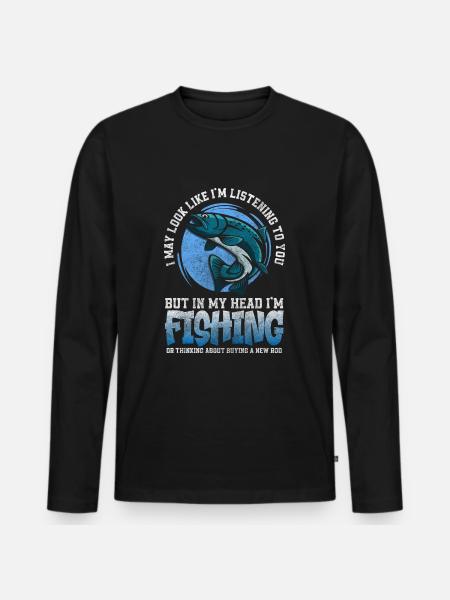 Angel Petri Heil Fishhook Carp - Men's Premium Organic Long Sleeve Shirt - black