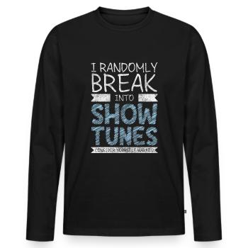 Schauspielerin Bühne Spiel Musical - Männer Premium Bio Langarmshirt - Schwarz - Vorne - Nico (187cm)