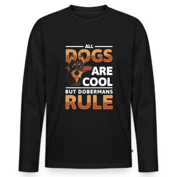Chien de garde Chien de race protéger - T-shirt manches longues Premium bio Homme - noir - Devant - Nico (187cm)