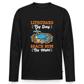 Swimming pool Indoor swimming pool Water sports - Men's Premium Organic Long Sleeve Shirt - black - Front - Nico (187cm)