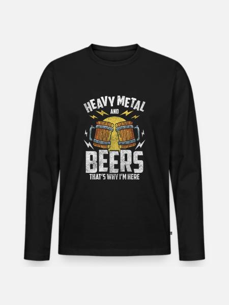 Metal Band - Men's Premium Organic Long Sleeve Shirt - black