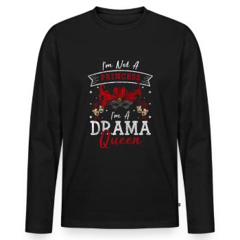 Drame Princesse Pleins feux Taquineries - T-shirt manches longues Premium bio Homme - noir - Devant - Nico (187cm)