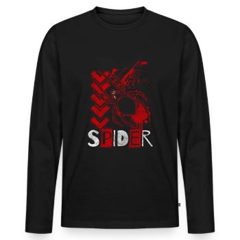 Araignées Arachnide Proie Terrarium - T-shirt manches longues Premium bio Homme - noir - Devant - Nico (187cm)