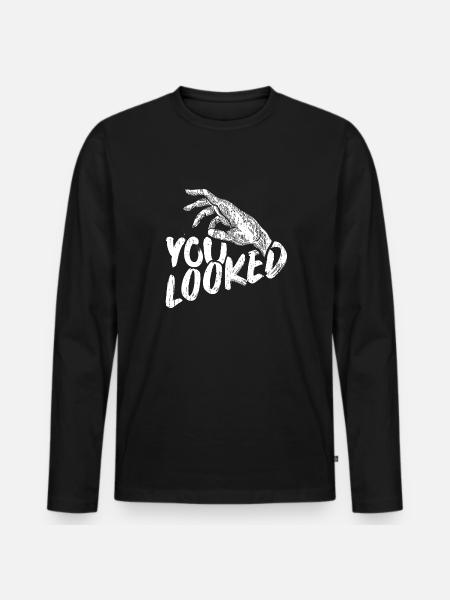 Reingeguckt - Men's Premium Organic Long Sleeve Shirt - black