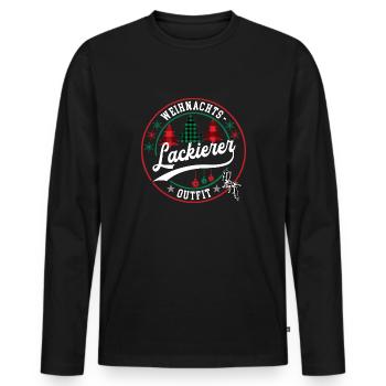 Lackierer Weihnachten Lackiererei Maler Kollegen - Männer Premium Bio Langarmshirt - Schwarz - Vorne - Nico (187cm)