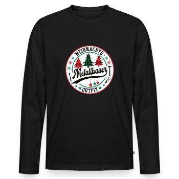 Metallbauer Weihnachtsgeschenk Weihnachten - Männer Premium Bio Langarmshirt - Schwarz - Vorne - Nico (187cm)