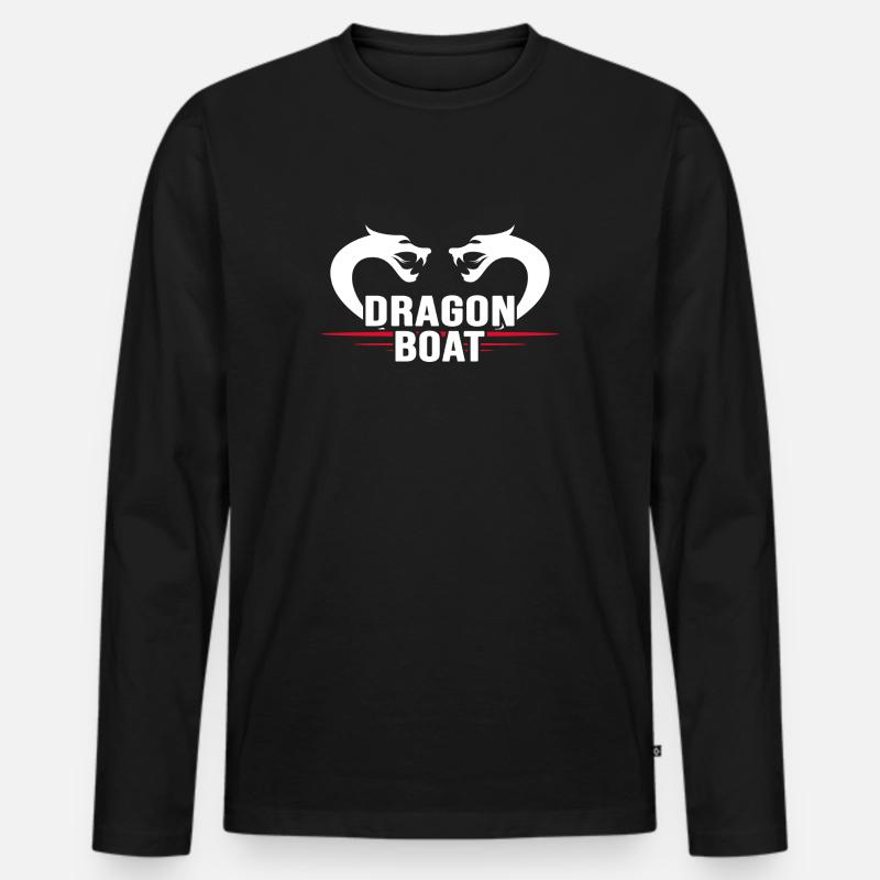 drachenboot drachenboot-rennen drachenbootfahrer - Männer Premium Bio Langarmshirt - Schwarz