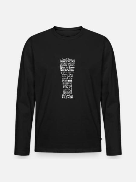 Beer,craft beer - Männer Premium Bio Langarmshirt - Schwarz