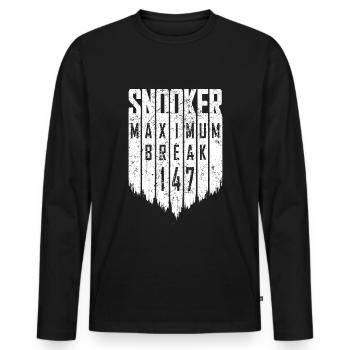 Snooker - Maximum Break 147 - Men's Premium Organic Long Sleeve Shirt - black - Front - Nico (187cm)