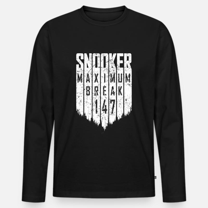 Snooker - Maximum Break 147 - Männer Premium Bio Langarmshirt - Schwarz