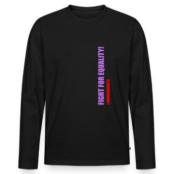 Les droits des femmes sont des droits de l’homme - T-shirt manches longues Premium bio Homme - noir - Devant - Nico (187cm)