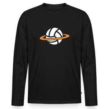 handball handballspieler handball-galaxy - Männer Premium Bio Langarmshirt - Schwarz - Vorne - Nico (187cm)