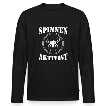 Spinnen, Spinne - Männer Premium Bio Langarmshirt - Schwarz - Vorne - Nico (187cm)